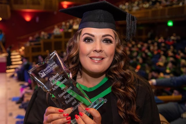 NWRC graduate Kerri McMonagle was given the special award for Best Foundation Degree in Business and Enterprise student at the college's Higher Education Graduation Ceremony. 