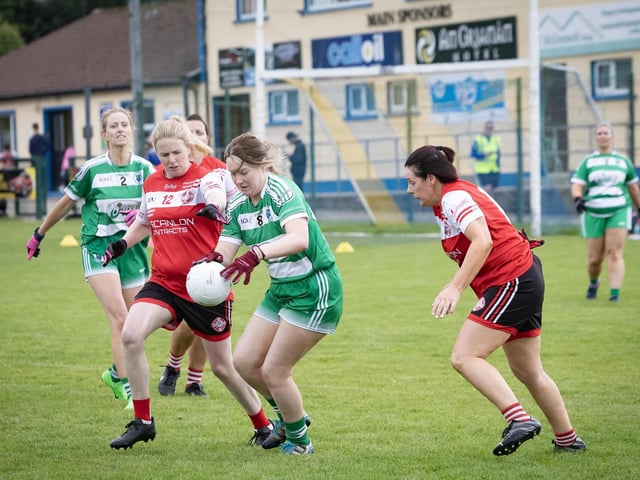 Action from the Glenfin v. Convoy game during Saturday's blitz at Beart GAC.