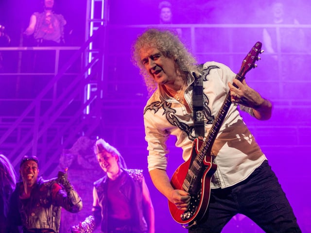 Brian May makes an appearance at the performance of We Will Rock You at the Kings Theatre, Southsea last night. Picture: Habibur Rahman