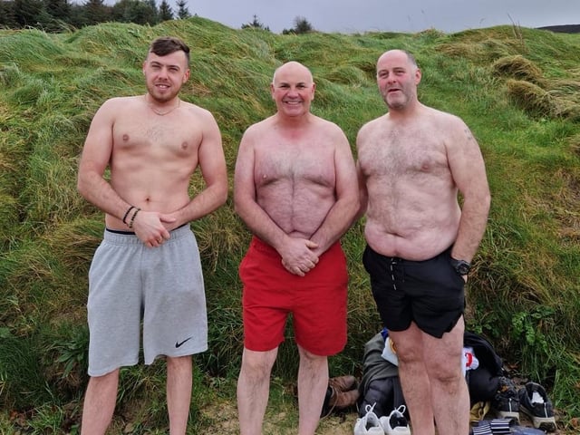L-R Anthony Kelly from Birmingham, Martin McCallion from Buncrana and James Deery from Dungiven.
