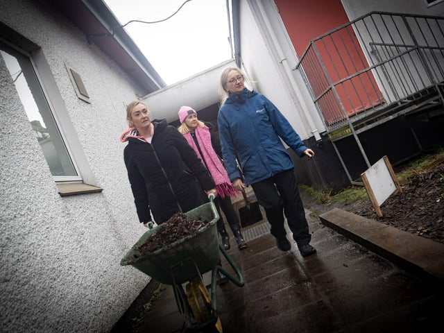 Local teachers taking part in last week's gardening course at Hollybush PS, Derry.