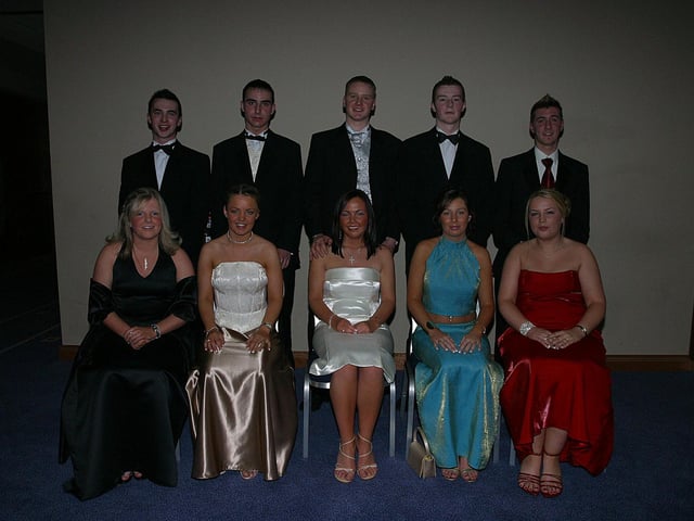 Seated: Brenda Quinn, Catherine Walker, Oonagh Quigg, Charlene McKinney and Danielle Given. Standing: Kevin Sheehan, Sean O'Doherty, Eamon McGuiness, Stephen Harrington and Michael Rooney.