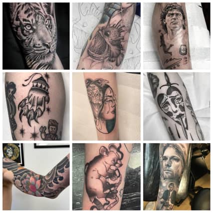 Collage of Tattoos.