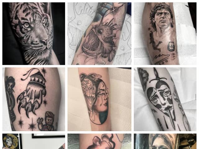 Collage of Tattoos.