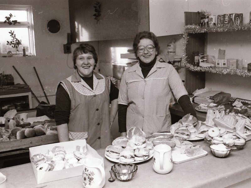Keeping the tea coming in the kitchen.