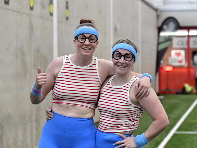 Competitors in the Maiden City Hyrox IV held at Sean Dolans GAC.  Photograph: George Sweeney