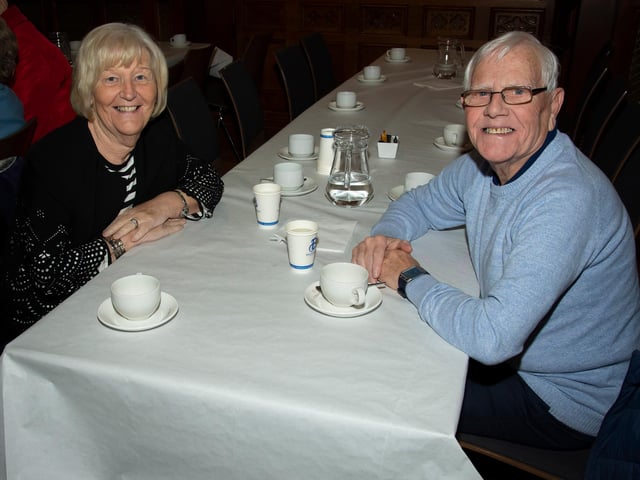 Pictured at Wednesday’s Mayor’s Tea Dance at the Guildhall are Margaret and Jackie Hiscox.:.