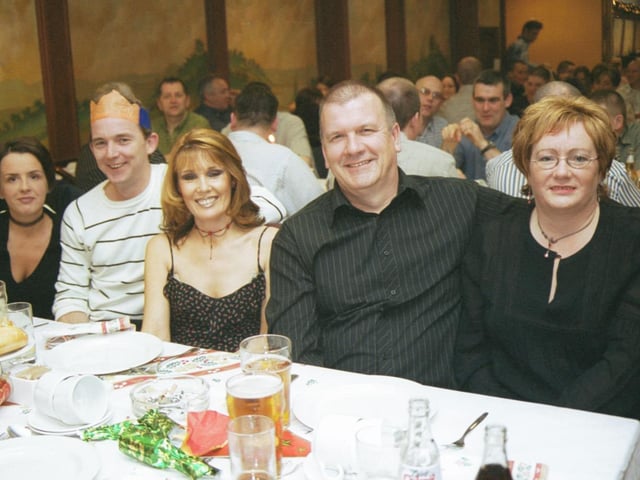 Pictured at Rafters Christmas parties were L/R: Emer Boyle, Danny Jordan, Jean Jordan, Eugene Mullan and Mary Mullan.
