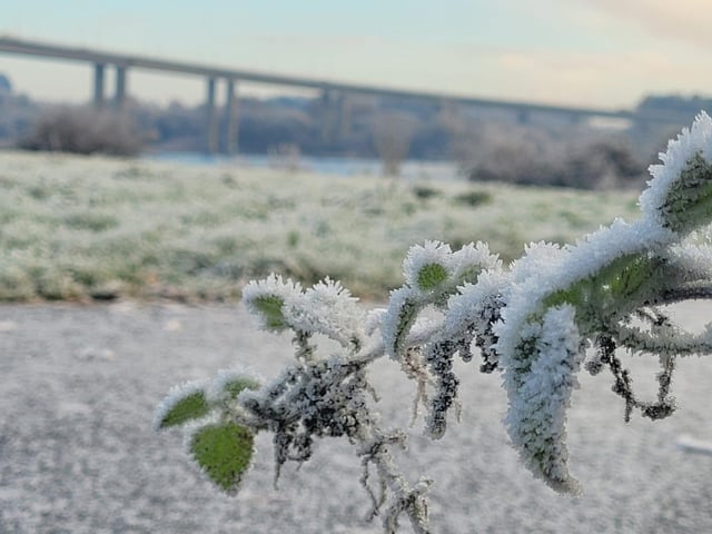 .:Winter walk on the Bay Road