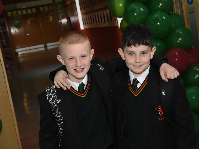 All ready for a new start at St. Joseph's Boys' School on Friday morning.