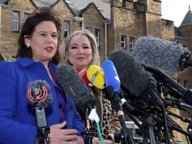 Mary Lou McDonald, President Sinn Féin and Michelle O'Neill , Vice President Sinn Féin. Picture by  Jonathan Porter /PressEye.