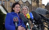 Mary Lou McDonald, President Sinn Féin and Michelle O'Neill , Vice President Sinn Féin. Picture by  Jonathan Porter /PressEye.