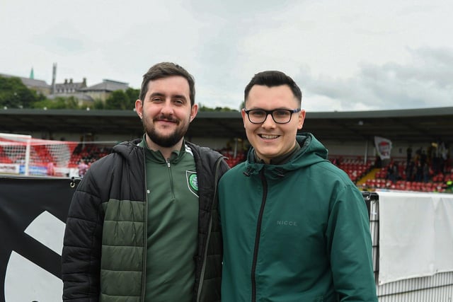 Fans at Derry City’s FAI Cup game against St Patrick’s Athletic in the Brandywell on Sunday evening. Photograph: George Sweeney