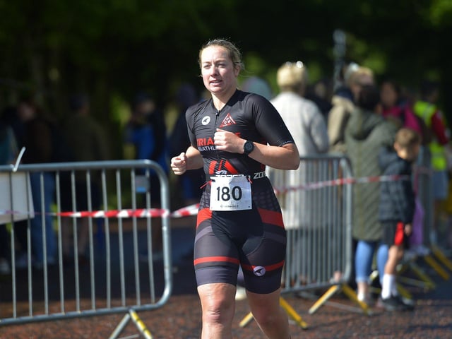 Hannah James, Triangle Triathlon Club. Photo: George Sweeney