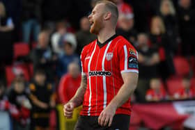 Derry City’s Mark Connolly reacts at Dalymount.