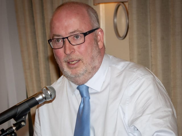 Rory Minto, ECCU, addressing the attendance on Friday night last.
