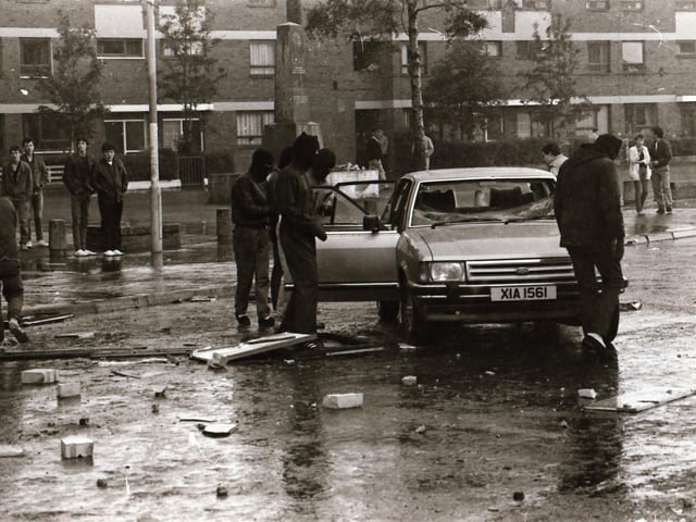 Scenes from the Bogside during rioting on August 12.