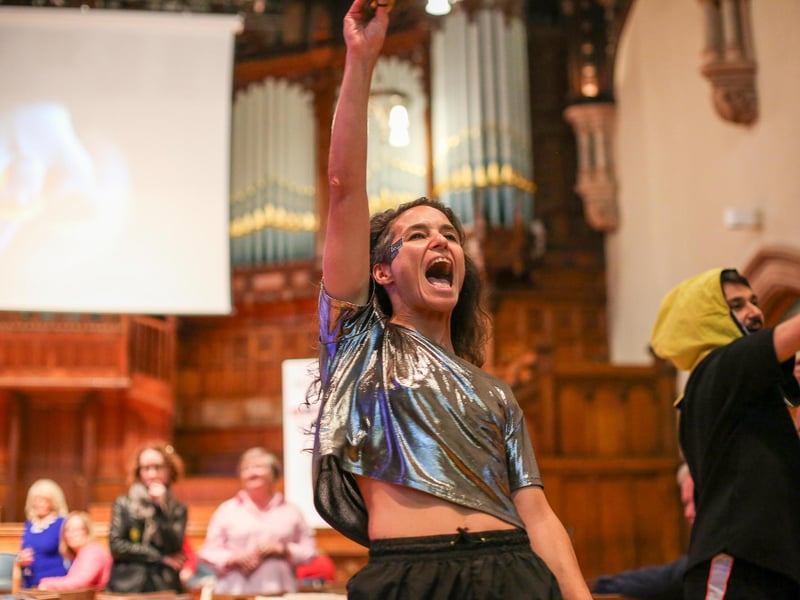 Gizem Aksu from Istanbul, Turkey, pictured performing at the inaugural YES, a four day, all-women, multi-arts, festival of female creativity inspired by Joyce’s most famous female character, Molly Bloom which has taken place at various locations across Derry and Donegal this weekend. YES, is the culmination of the ULYSSES European Odyssey, the largest-ever Ulysses celebration, which will have visited eighteen European cities by the time it closes in Derry. www.ulysseseurope.eu YES is family friendly and almost entirely free of charge. For more information please visit www.yesderry.com