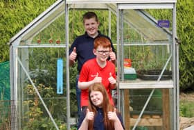 Kyle, Zak and Charlie take part in the I Can Grow project as part of the Acorn Farm