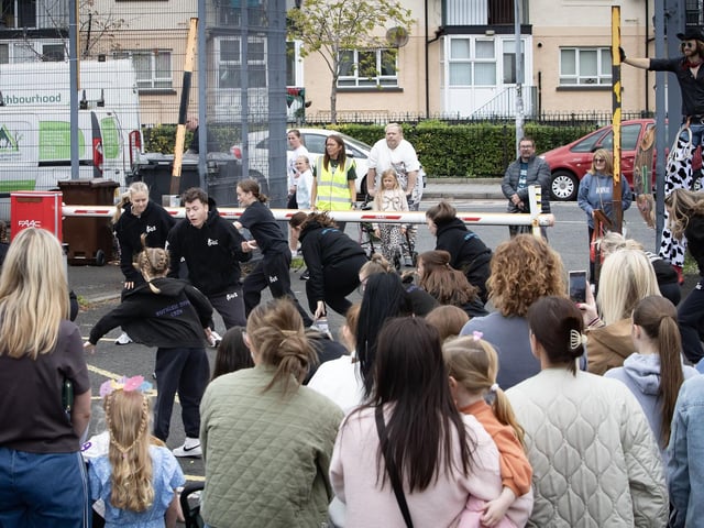 Some of the young dancers who performed at the Feile '25s Party in the Park (Big Bog BBQ) in Pilot's Row on Saturday. (Photos: Jim McCafferty Photography) : .
