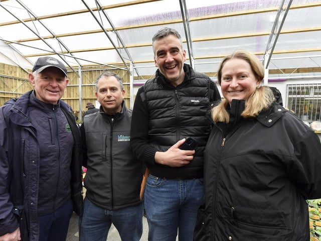 Pictured at the newly opened Inishowen Co-op Garden Centre in Buncrana are Peter Eastwood, Declan Hegarty, Garden Centre Manager, Chartered Horticulturist and BBC Radio Foyle gardening expert Gareth Austin and Deirdre Eastwood . Photo: George Sweeney