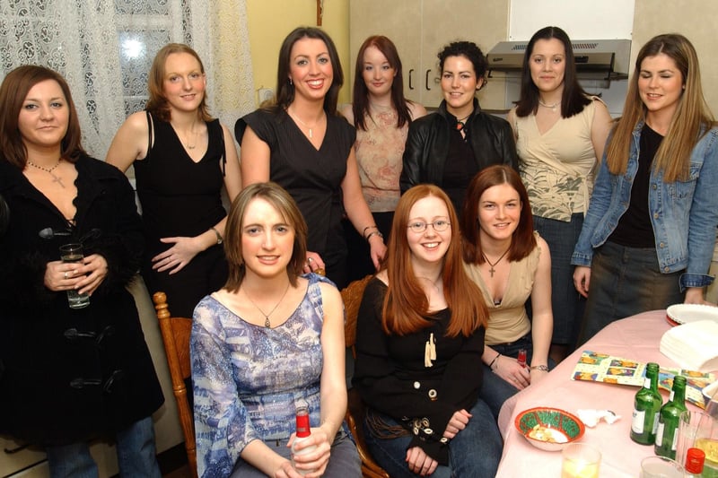 Caireen McPhilips, (back 3rd from left) with her friends who celebrated her 21st birthday. Included are Maria, Deirdre, Emma, Louise, Una, Roisin, Maeve, Margaret, Orla and Mairead.   