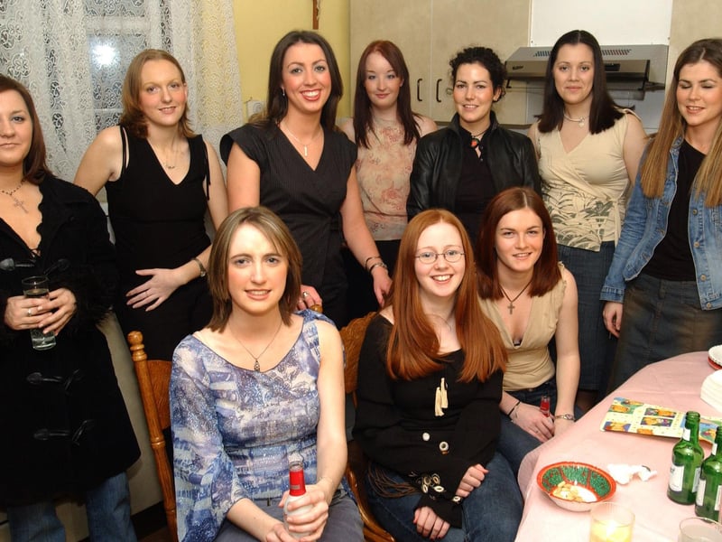 Caireen McPhilips, (back 3rd from left) with her friends who celebrated her 21st birthday. Included are Maria, Deirdre, Emma, Louise, Una, Roisin, Maeve, Margaret, Orla and Mairead.   