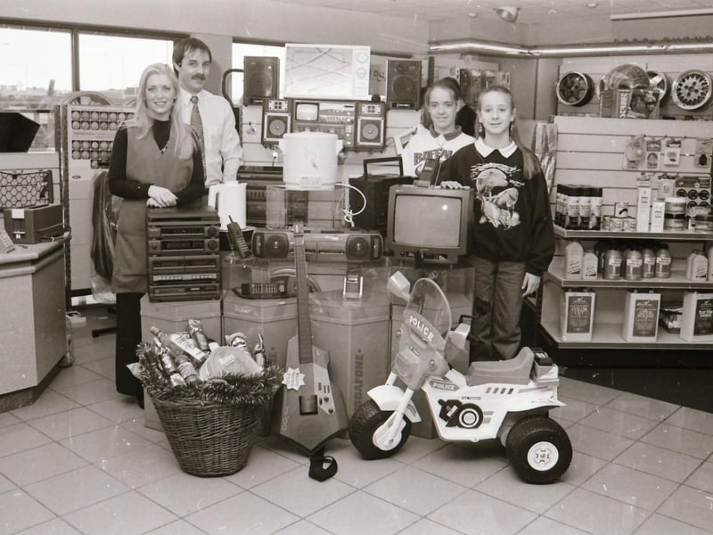 Desmond's draw winners and prize display.