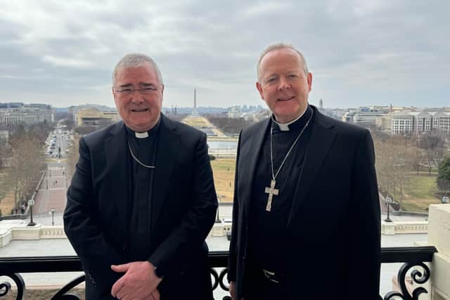Archbishop Eamon Martin is Catholic Archbishop of Armagh and Primate of All Ireland and Archbishop John McDowell is Church of Ireland Archbishop of Armagh and Primate of All Ireland.