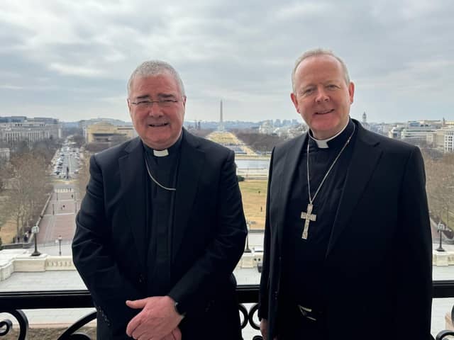 Archbishop Eamon Martin is Catholic Archbishop of Armagh and Primate of All Ireland and Archbishop John McDowell is Church of Ireland Archbishop of Armagh and Primate of All Ireland.