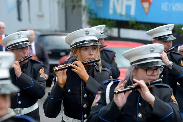 Members of the Eastbank Flute Band at a previous Twelfth of July parade in Derry. Photo: George Sweeney. DER2128GS – 008