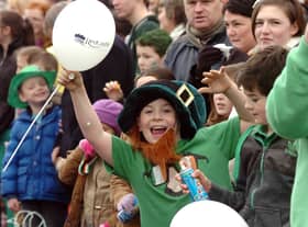 Enjoying the atmosphere in Moville during Patrick's Day. (1903PG45)