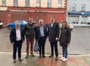 Left to right: Colr. Martin McDermott, Ardal McDermott and Brendan O’Donnell (Donegal County Council), Minister Charlie McConalogue TD, Helen Nolan (Spraoi agus Spórt)