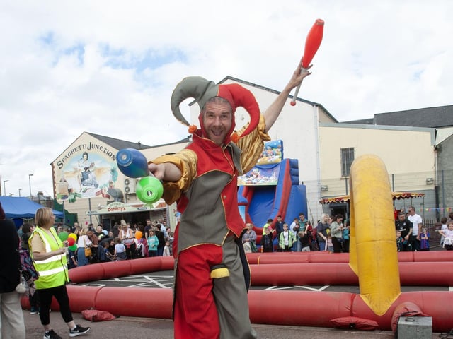 Fun and frolics at Saturday's Féile 23 'Big Bog BBQ' at Pilot's Row Centre, Derry. (Photos: Jim McCafferty Photography)