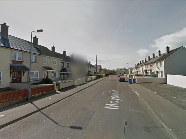 Moyola Drive (Céide Mhaigh Fhoghlach). Moyola is known mainly from the name of a river in S. Derry. Gregory Toner suggests Maigh Fhoghlach , 'plain of plundering' as the most likely interpretation for Moyola, though he admits that the second element is very uncertain. Bryson preferred Magh Dhula , similar to Magh Dola ('Dola's plain') which O'Donovan opted for, though this derivation was rejected by Séamas Ó Ceallaigh on the basis that the location of Magh Dola is incompatible with the Moyola River.