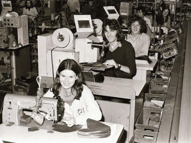 Pictured are staff at the BSC Shoe Factory in Derry back in 1974.