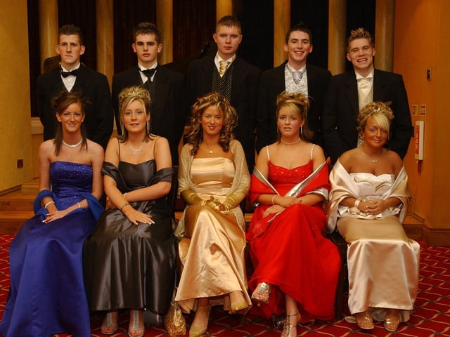 Seated from left, Siuinin McBride, Sinead Ramsey, Raicheail Harkin, Sarah Dillon, and Andrea Newton. Standing from left, Niall Gillespie, Paul Hyndman, Paddy McLaughlin, Decky Divin, and Johnny Donaghy. (2511PG16):.
