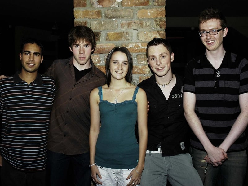 Angela pictured with her friends Rishi, Ruadhan, Mark and Rory. : .