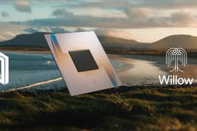 The blog post revealing the quantum leap featured a view of Mullaghmore and the Tievebaun and its sister peaks in the Darty mountains with an image of the Willow chip and logo emblazoned on top.
