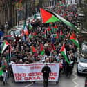 A recent mass rally in protest over the war on Gaza in Derry.