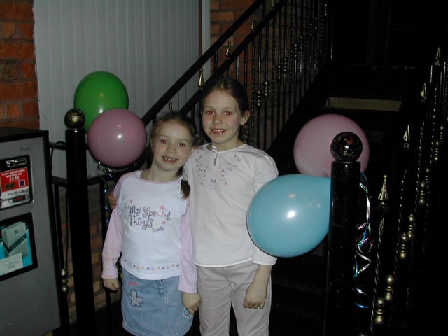 Sisters Melanie and Shannon are all smiles for the camera.