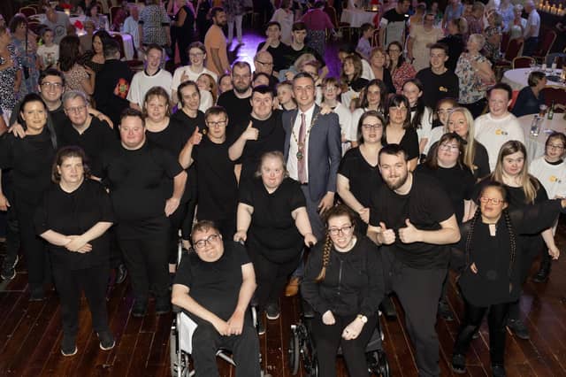 The Stage Beyond team with Deputy Mayor of Derry and Strabane Councillor Jason Barr.