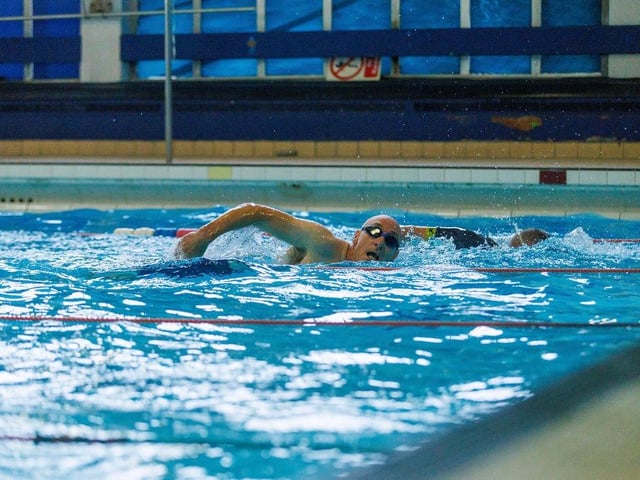 Taking on the swimming leg during the Branydwell & Bogside organised Danny Quigley 'Try-a-Tri' triathlon at the weekend. (Photo: Micam Photography)