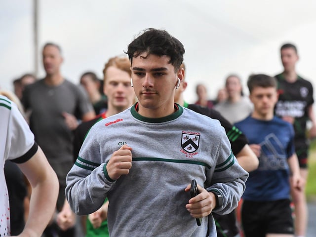 Oran Duffy at Doire Trasna's 'Canter on the Corrody' 5k along Corrody Road last week. Photo: George Sweeney