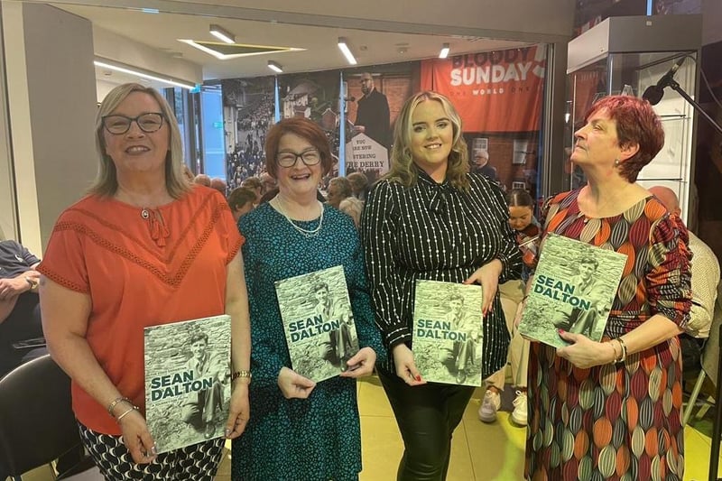 Sean Dalton's family at the launch of ‘The Good Samaritan: Sean Dalton – A Journey for Truth’ in the Museum of Free Derry on the 35th anniversary of his death.