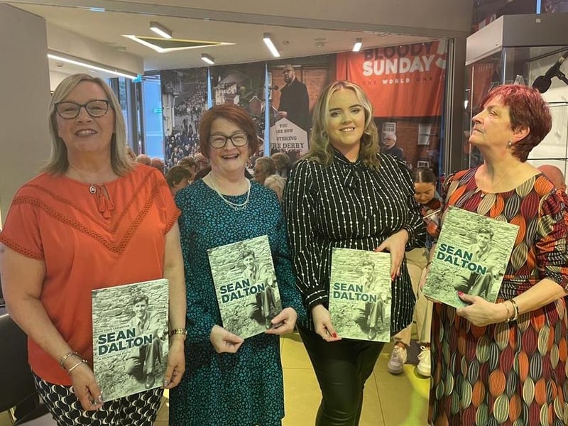 Sean Dalton's family at the launch of ‘The Good Samaritan: Sean Dalton – A Journey for Truth’ in the Museum of Free Derry on the 35th anniversary of his death.