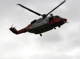 A file picture of an Irish Coastguard helicopter.