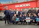 The winning team at Roadside(Garages) Kia.