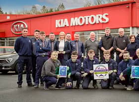 The winning team at Roadside(Garages) Kia.