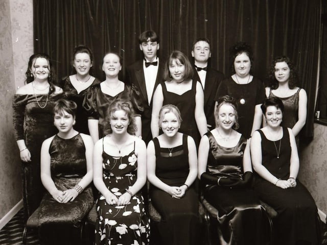 Pictured are students and guests at the Thornhill College and Carndonagh Community School formals in 1996.